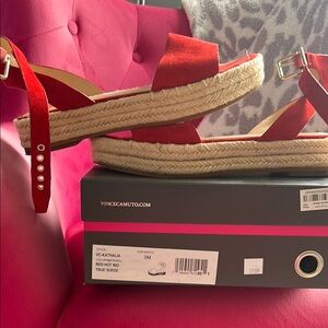 Vince Camuto Women's Red Espadrille Sandals